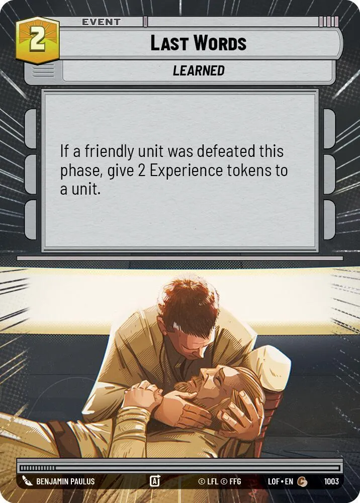 Derniers Mots — Legends of the Force — Star Wars: Unlimited
