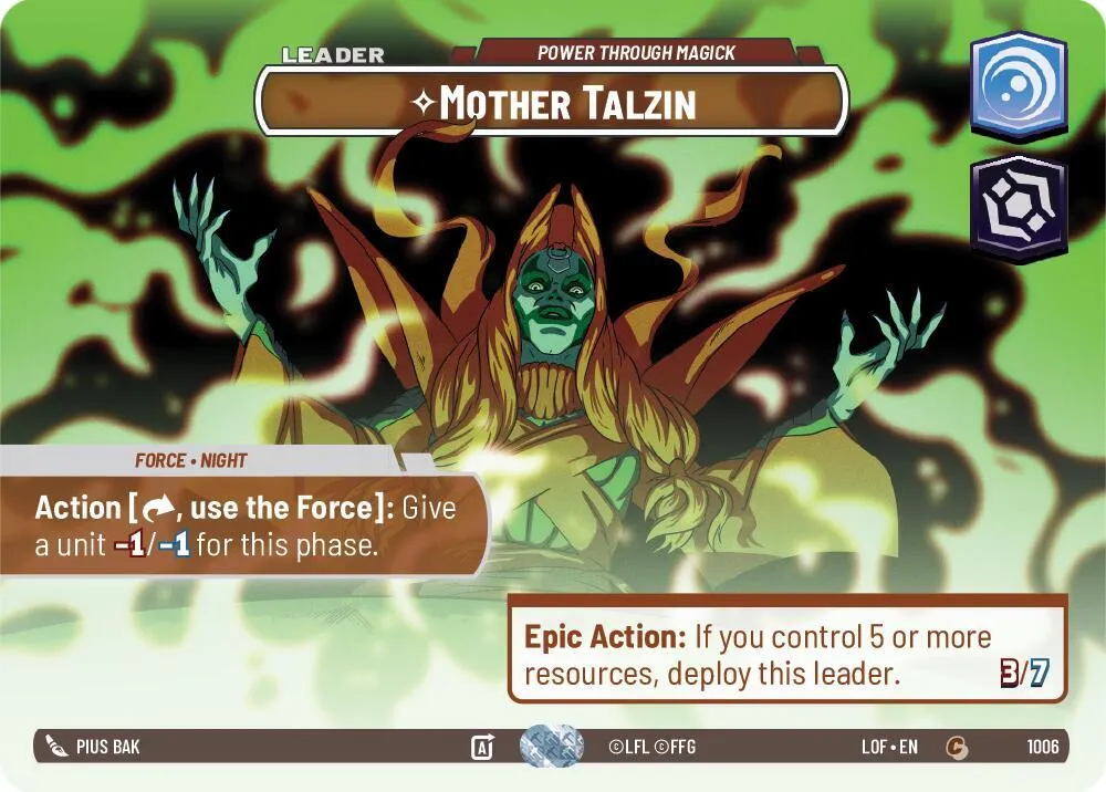 Mother Talzin - Power Through Magick — Legends of the Force — Star Wars: Unlimited