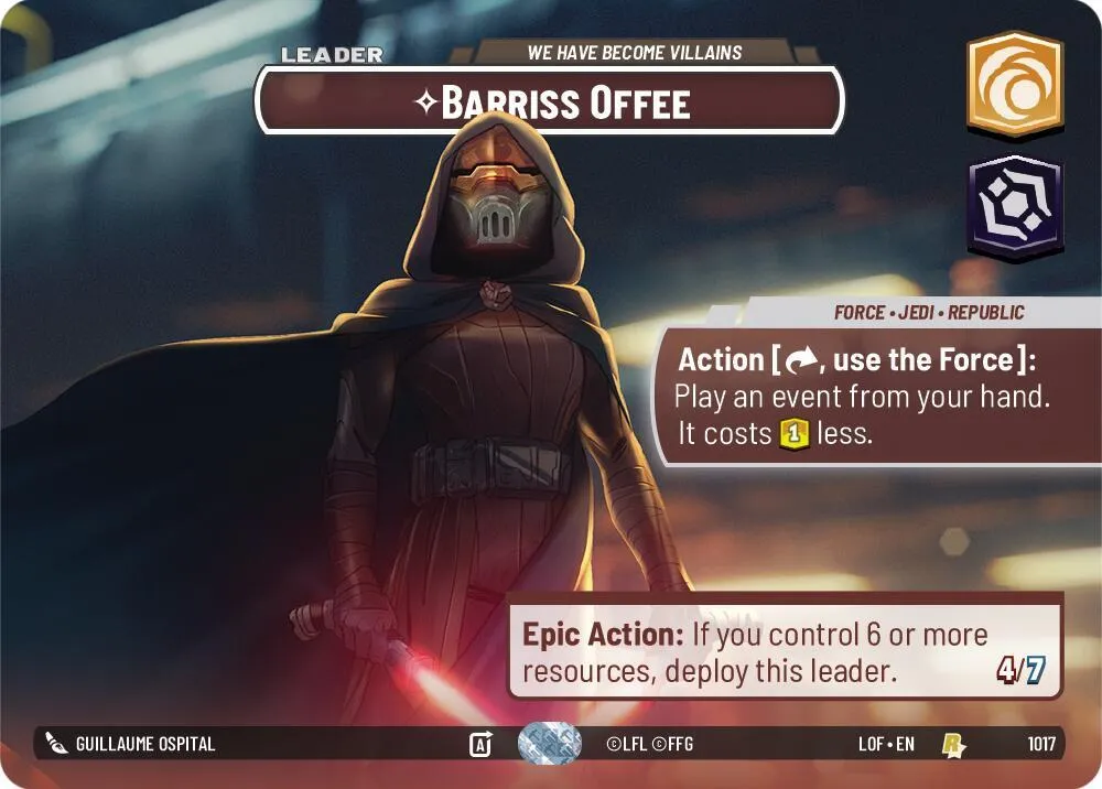 Barriss Offee - Nous Sommes Devenus Méchants — Legends of the Force — Star Wars: Unlimited