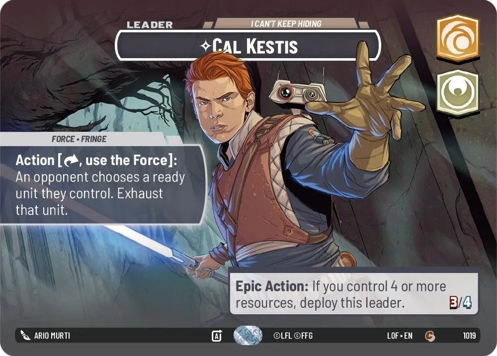 Cal Kestis - I Can't Keep Hiding — Legends of the Force — Star Wars: Unlimited