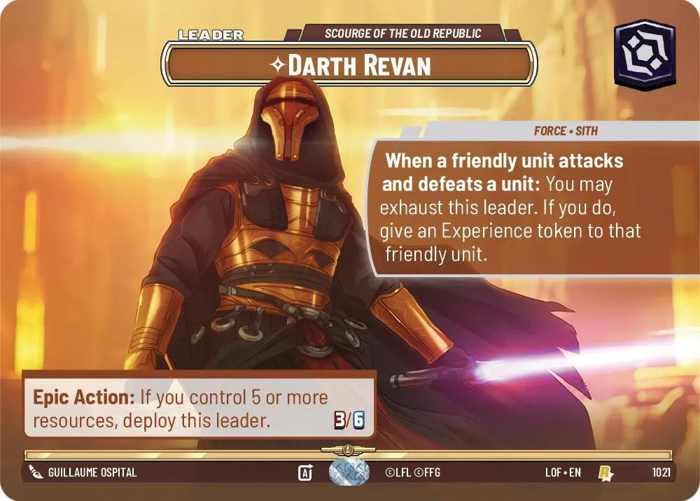 Dark Revan - Fléau De L'Ancienne République — Legends of the Force — Star Wars: Unlimited