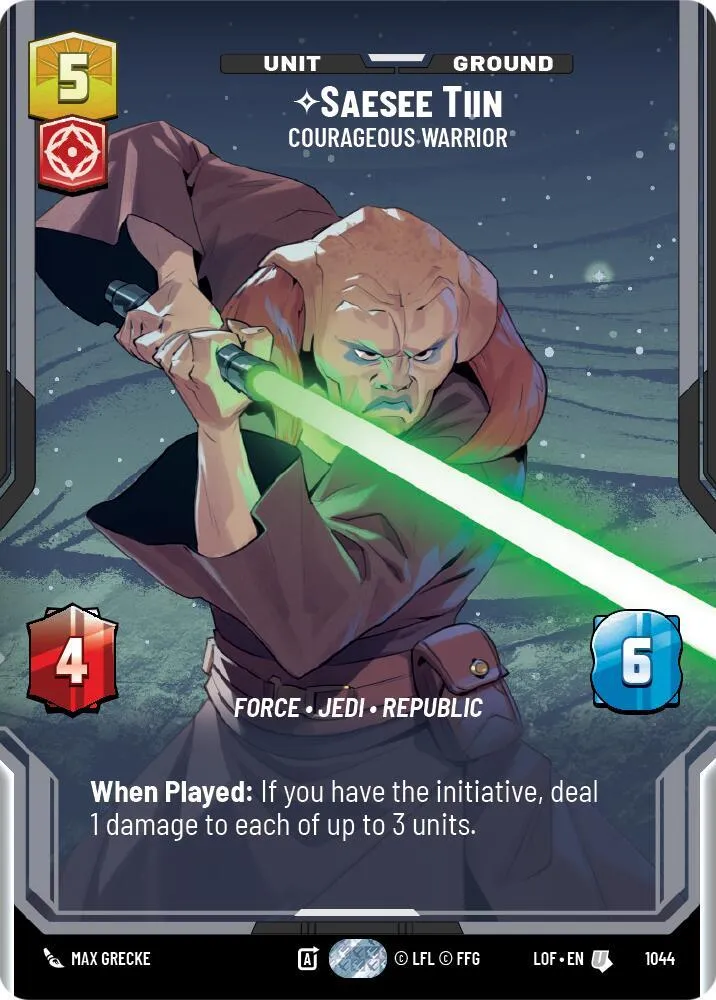 Saesee Tiin - Courageous Warrior — Legends of the Force — Star Wars: Unlimited