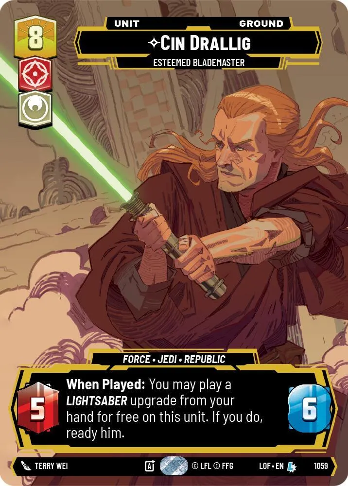 Cin Drallig - Esteemed Blademaster — Legends of the Force — Star Wars: Unlimited