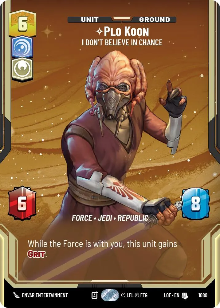 Plo Koon - I Don't Believe in Chance — Legends of the Force — Star Wars: Unlimited