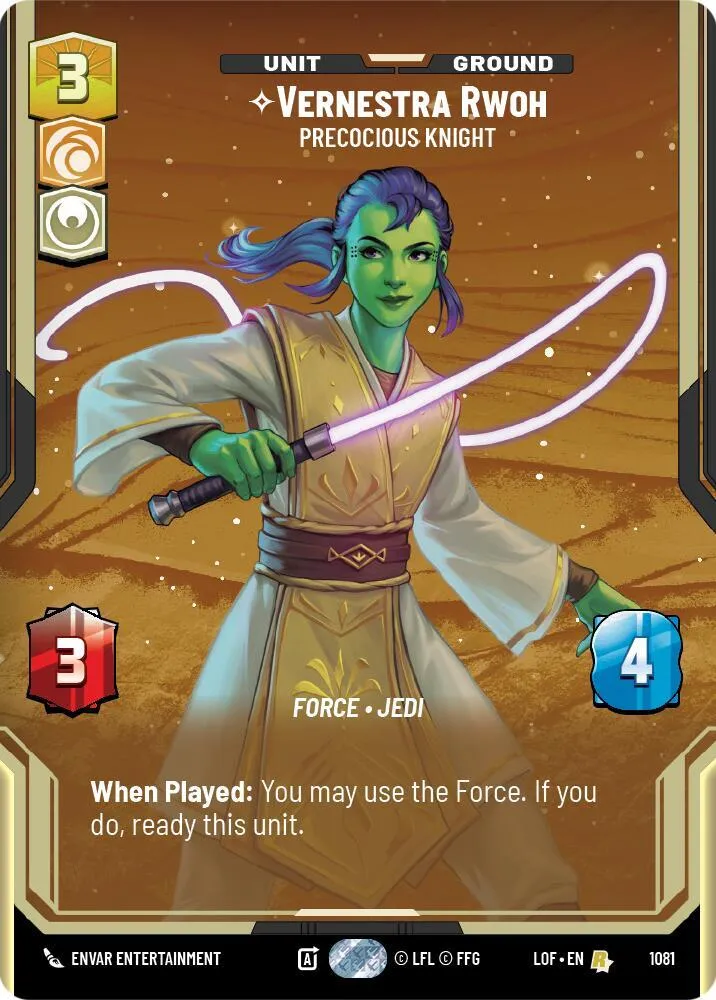 Vernestra Rwoh - Chevalier Précoce — Legends of the Force — Star Wars: Unlimited