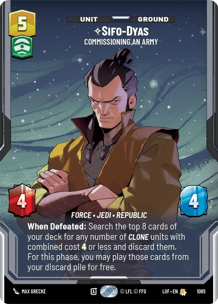 Sifo-Dyas - Commissioning An Army — Legends of the Force — Star Wars: Unlimited