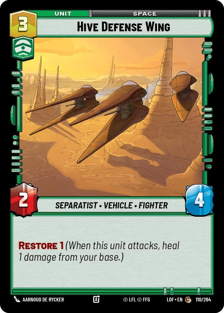 Hive Defense Wing — Legends of the Force — Star Wars: Unlimited