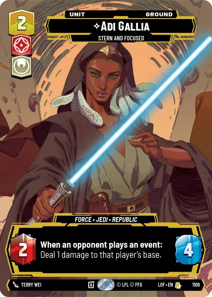 Adi Gallia - Sérieuse Et Concentrée — Legends of the Force — Star Wars: Unlimited