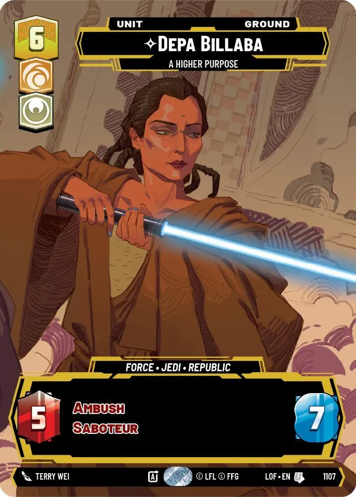 Depa Billaba - Un Objectif Plus Noble — Legends of the Force — Star Wars: Unlimited