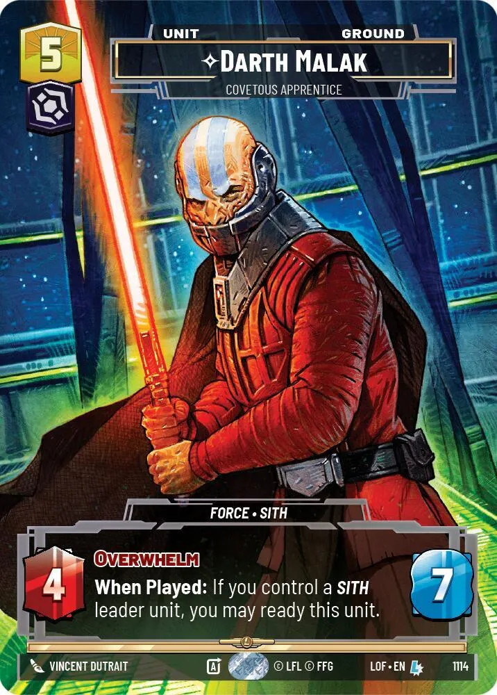 Darth Malak - Covetous Apprentice — Legends of the Force — Star Wars: Unlimited