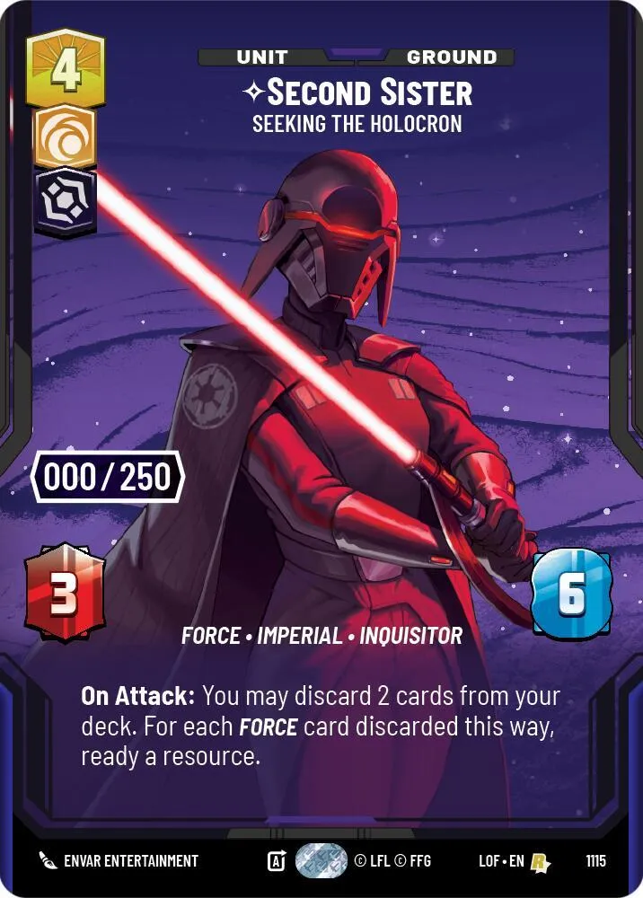 La Deuxième Sœur - Cherche L'Holocron — Legends of the Force — Star Wars: Unlimited