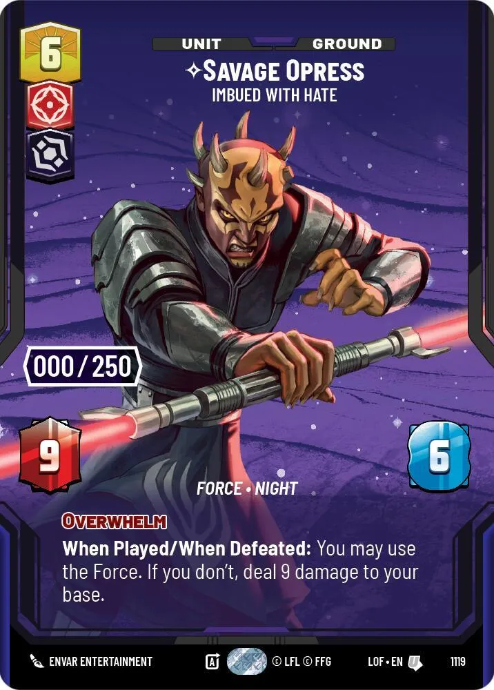 Savage Opress - Plein De Haine — Legends of the Force — Star Wars: Unlimited