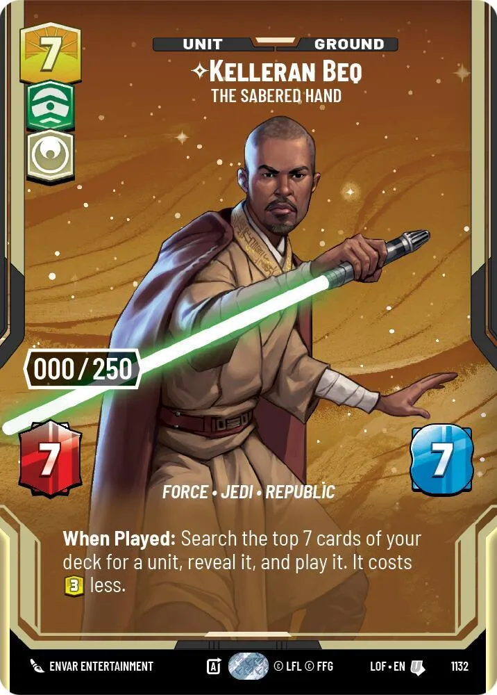 Kelleran Beq - La Main Sabrée — Legends of the Force — Star Wars: Unlimited
