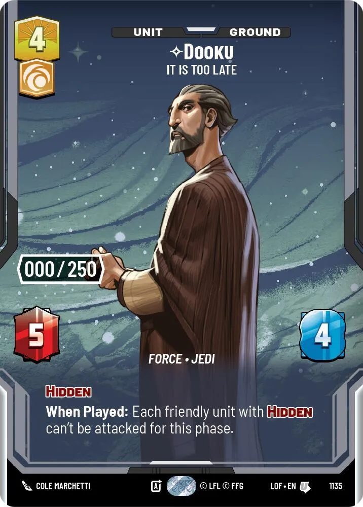Dooku - Il Est Trop Tard — Legends of the Force — Star Wars: Unlimited