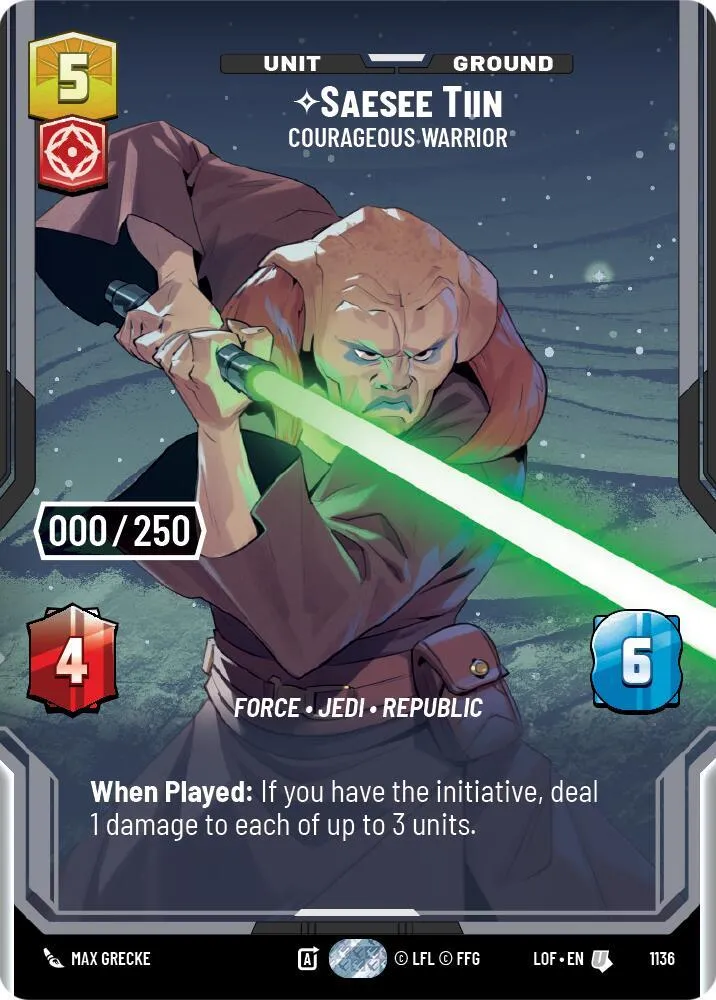 Saesee Tiin - Guerrier Valeureux — Legends of the Force — Star Wars: Unlimited