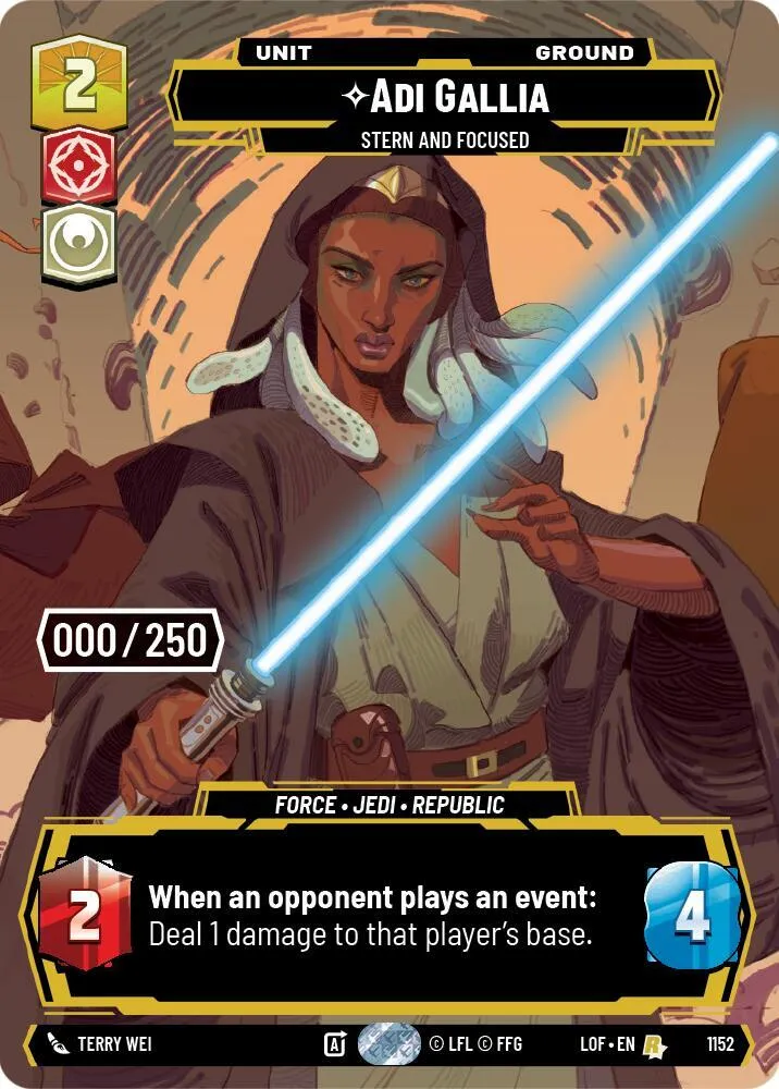 Adi Gallia - Sérieuse Et Concentrée — Legends of the Force — Star Wars: Unlimited