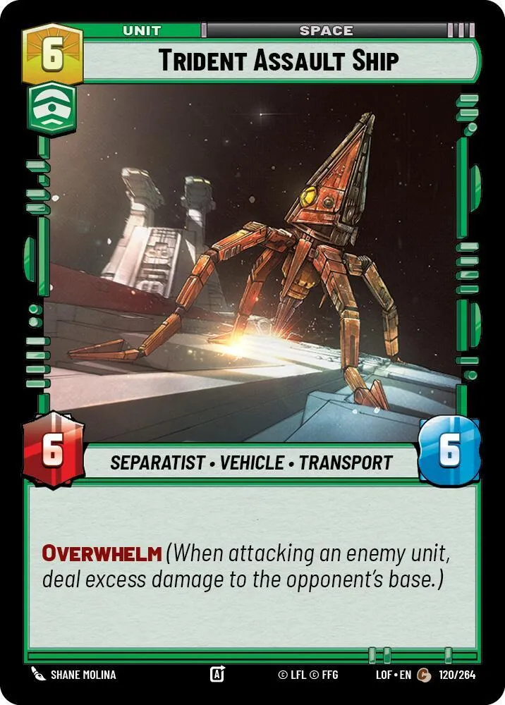 Trident Assault Ship — Legends of the Force — Star Wars: Unlimited