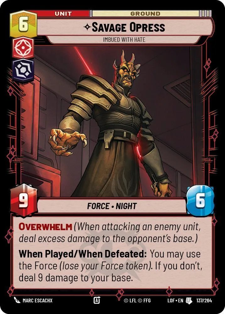 Savage Opress - Plein De Haine — Legends of the Force — Star Wars: Unlimited