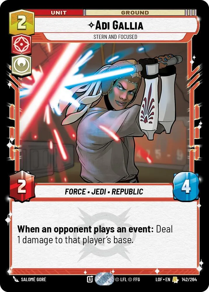 Adi Gallia - Sérieuse Et Concentrée — Legends of the Force — Star Wars: Unlimited