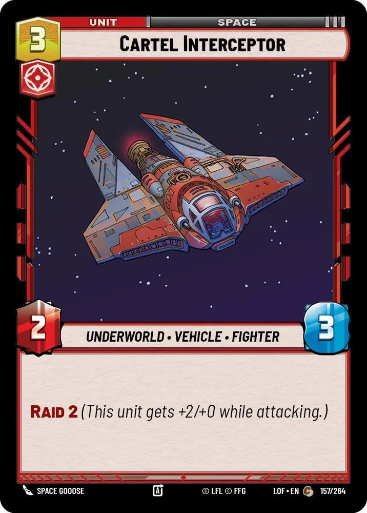 Intercepteur du Cartel — Legends of the Force — Star Wars: Unlimited