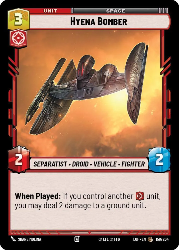 Bombardier Hyena — Legends of the Force — Star Wars: Unlimited
