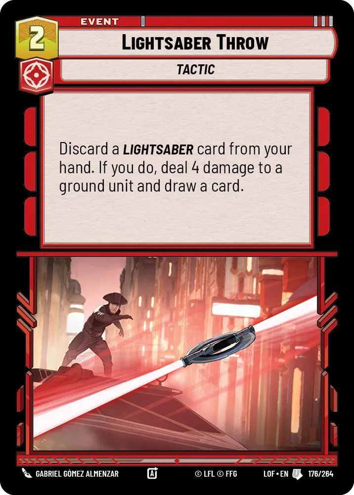 Lancer de Sabre Laser — Legends of the Force — Star Wars: Unlimited