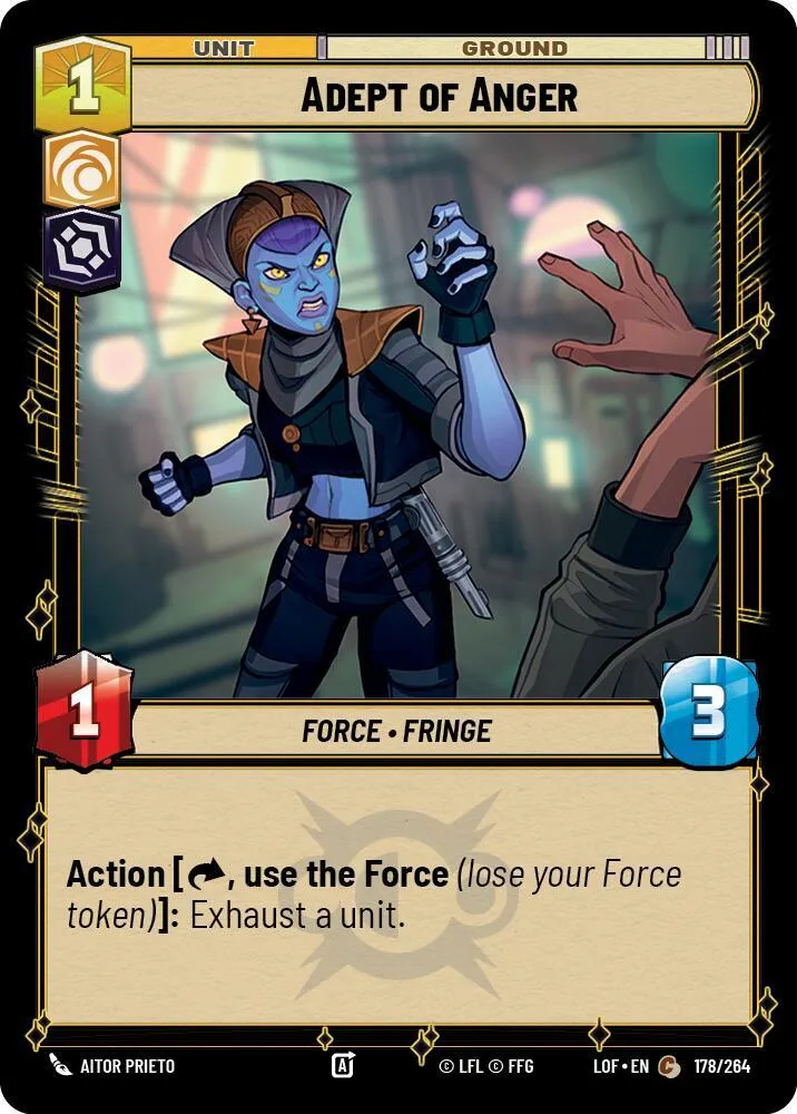 Adepte de la Colère — Legends of the Force — Star Wars: Unlimited