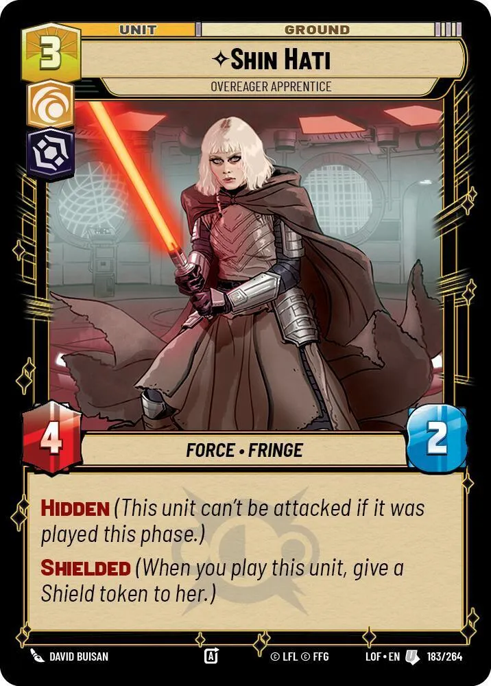 Shin Hati - Apprentie Trop Zélée — Legends of the Force — Star Wars: Unlimited