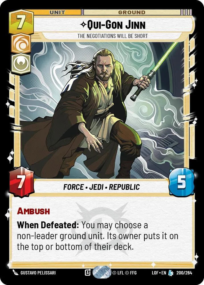 Qui-Gon Jinn - The Negotiations Will Be Short — Legends of the Force — Star Wars: Unlimited