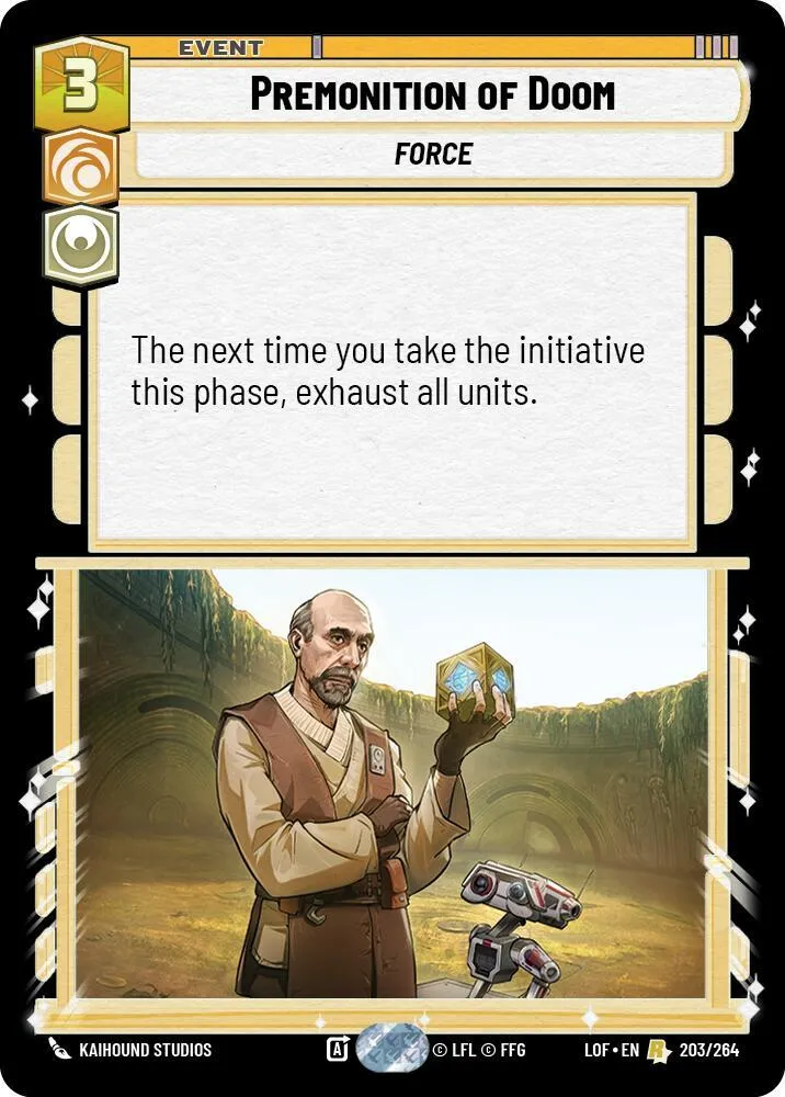Premonition of Doom from Legends of the Force - Star Wars: Unlimited