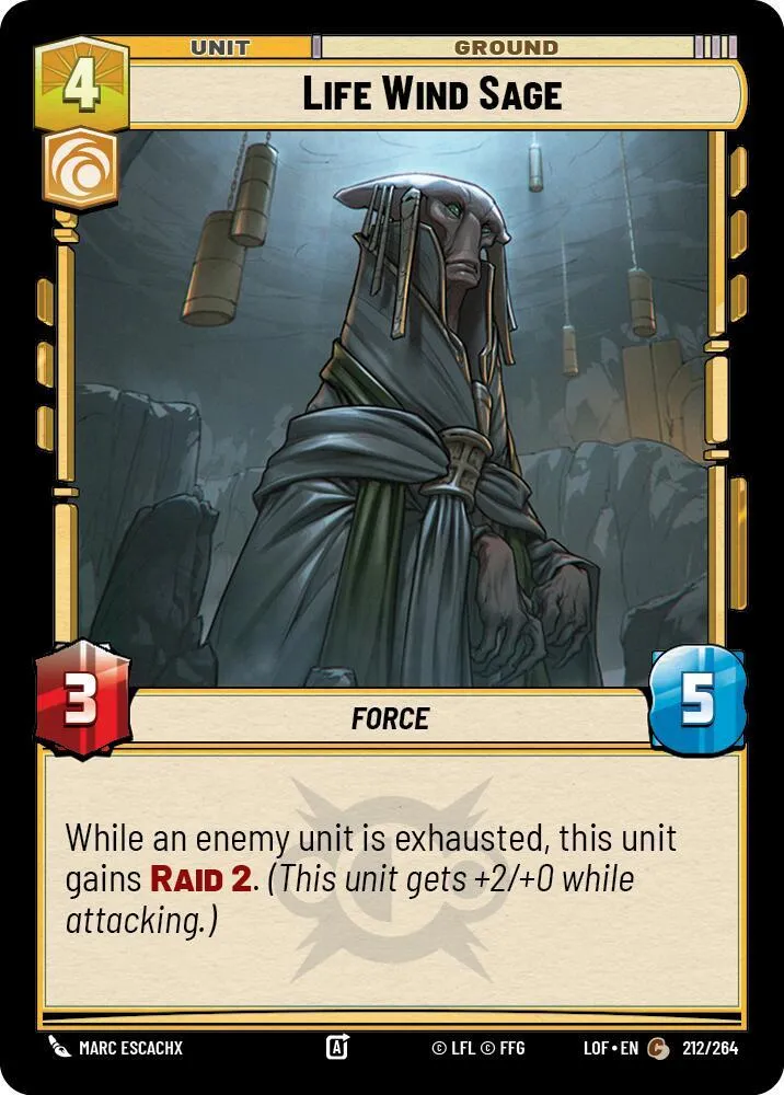 Sage du Vent de la Vie — Legends of the Force — Star Wars: Unlimited