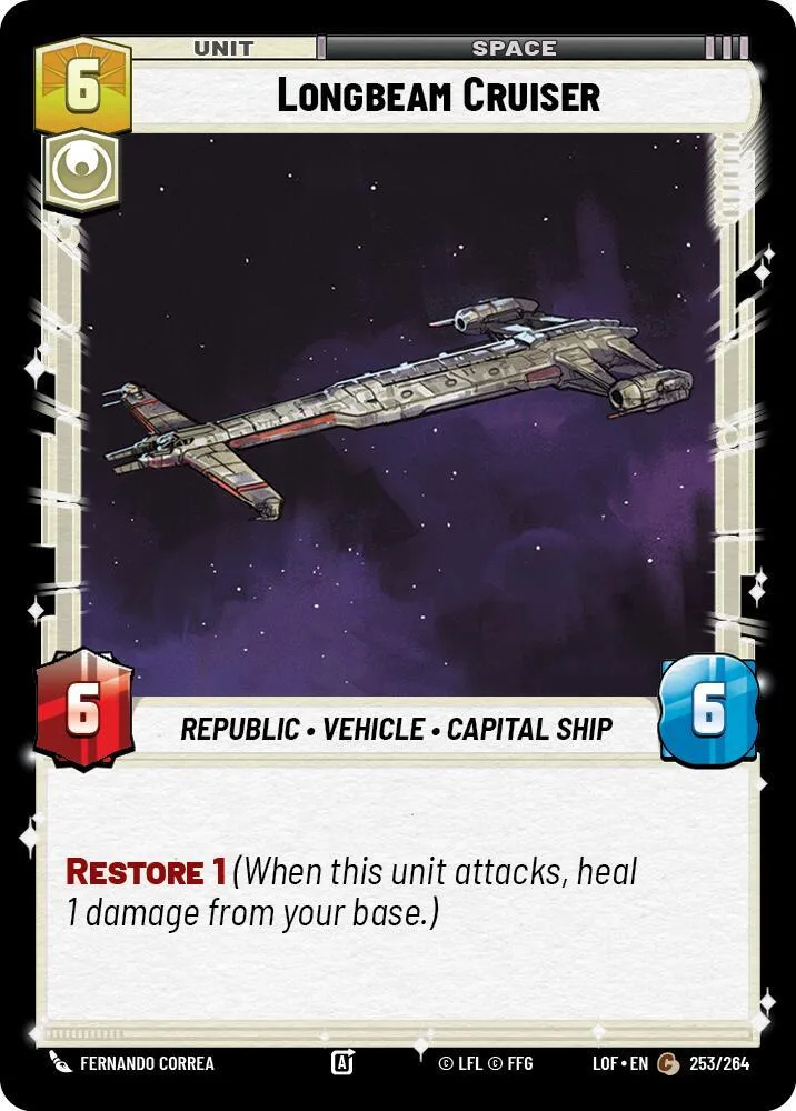 Croiseur Longbeam — Legends of the Force — Star Wars: Unlimited