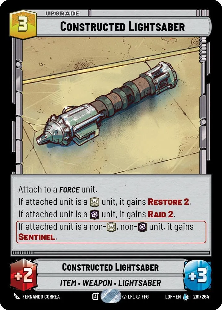 Constructed Lightsaber — Legends of the Force — Star Wars: Unlimited