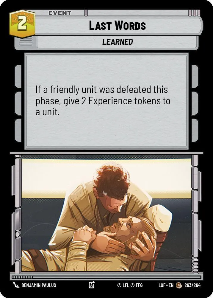 Derniers Mots — Legends of the Force — Star Wars: Unlimited