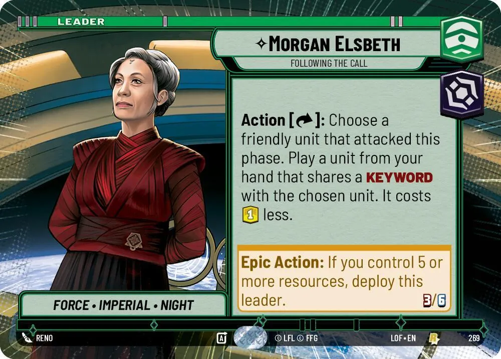 Morgan Elsbeth - Following the Call — Legends of the Force — Star Wars: Unlimited