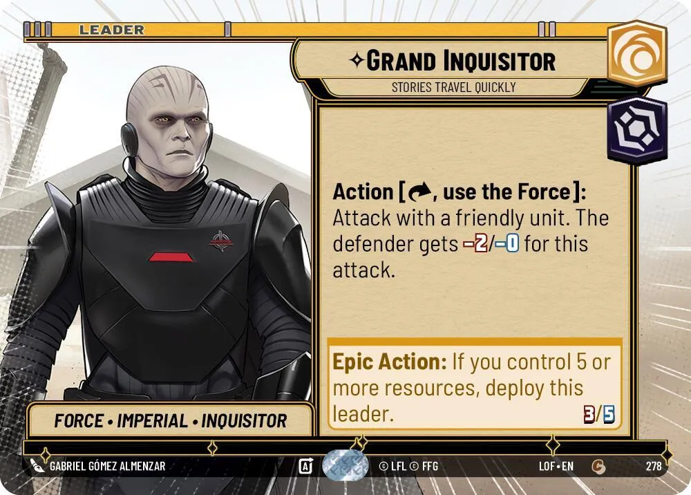 Grand Inquisitor - Stories Travel Quickly — Legends of the Force — Star Wars: Unlimited