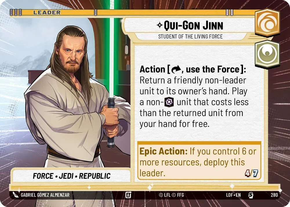 Qui-Gon Jinn - Student of the Living Force — Legends of the Force — Star Wars: Unlimited