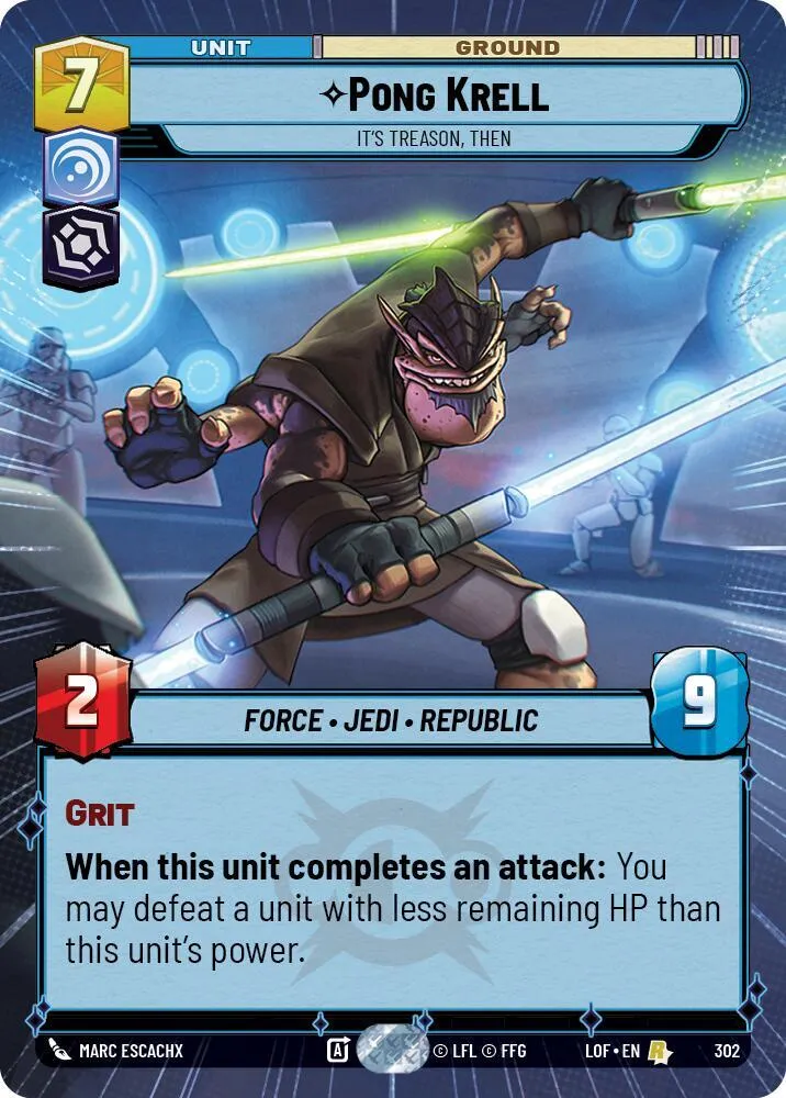 Pong Krell - It's Treason, Then — Legends of the Force — Star Wars: Unlimited