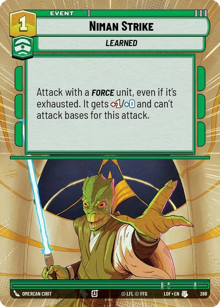 Frappe Niman — Legends of the Force — Star Wars: Unlimited