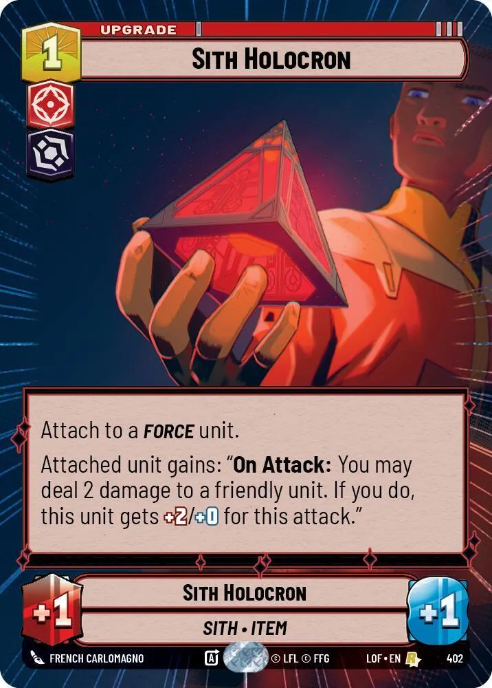 Sith Holocron — Legends of the Force — Star Wars: Unlimited