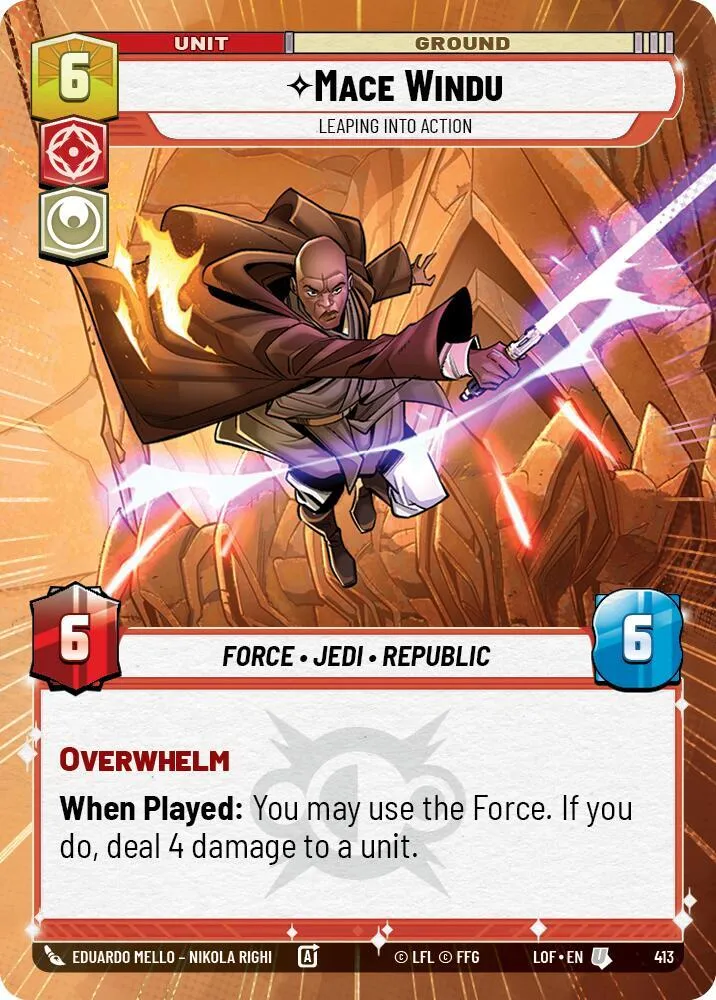 Mace Windu - Leaping into Action — Legends of the Force — Star Wars: Unlimited