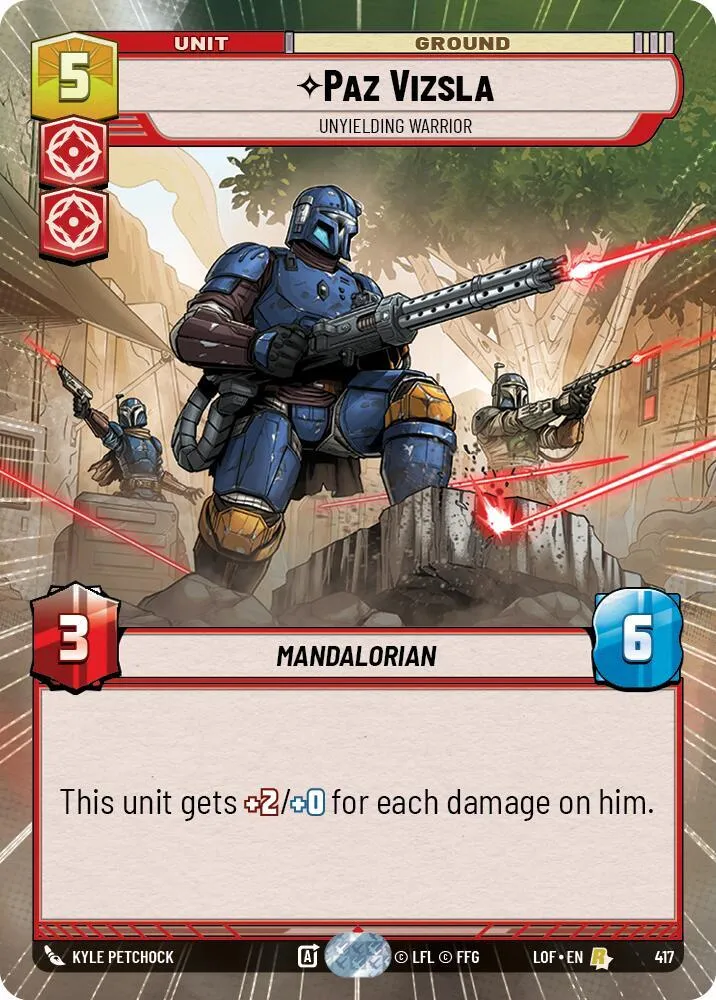 Paz Vizsla - Unyielding Warrior — Legends of the Force — Star Wars: Unlimited