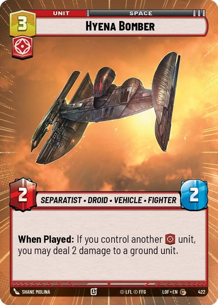 Hyena Bomber — Legends of the Force — Star Wars: Unlimited