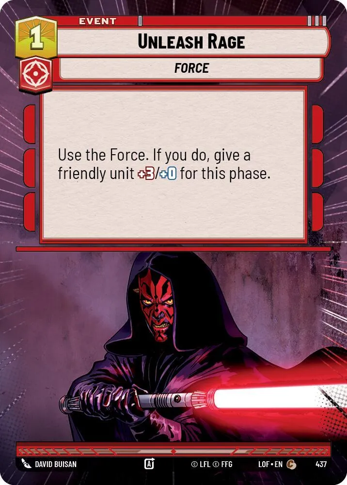 Rage Déchaînée — Legends of the Force — Star Wars: Unlimited