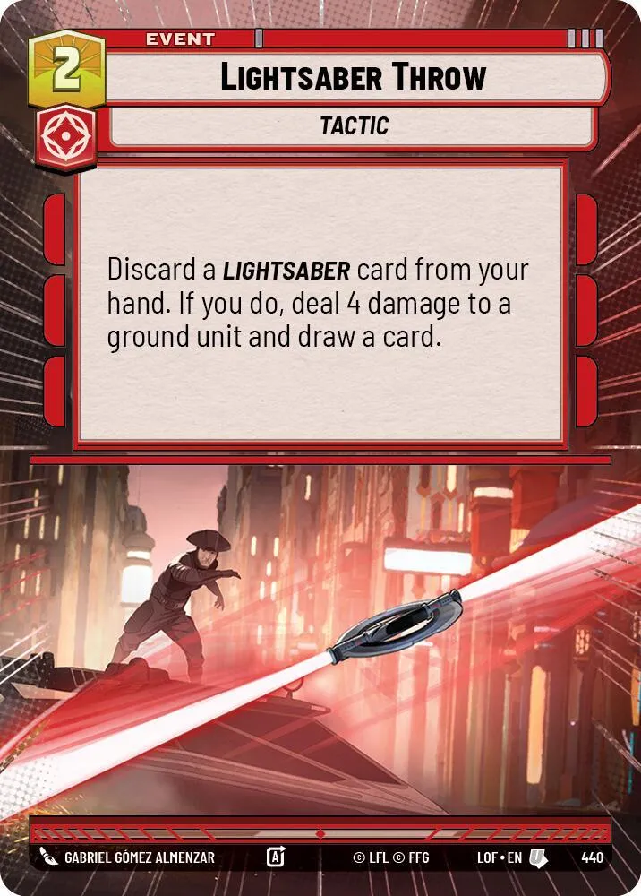 Lightsaber Throw — Legends of the Force — Star Wars: Unlimited