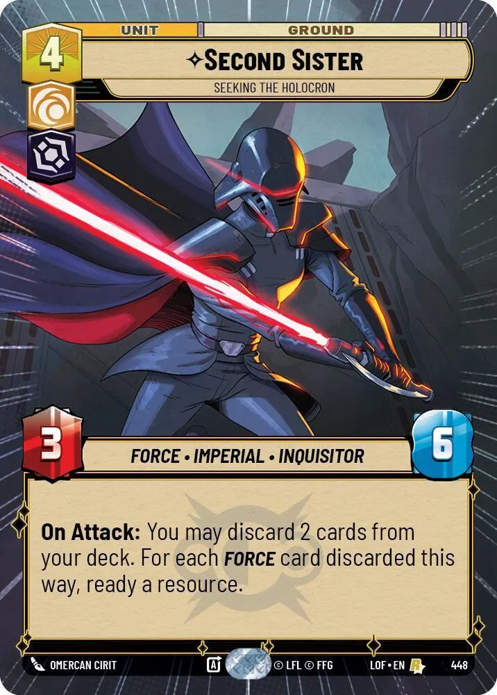 Second Sister - Seeking the Holocron — Legends of the Force — Star Wars: Unlimited
