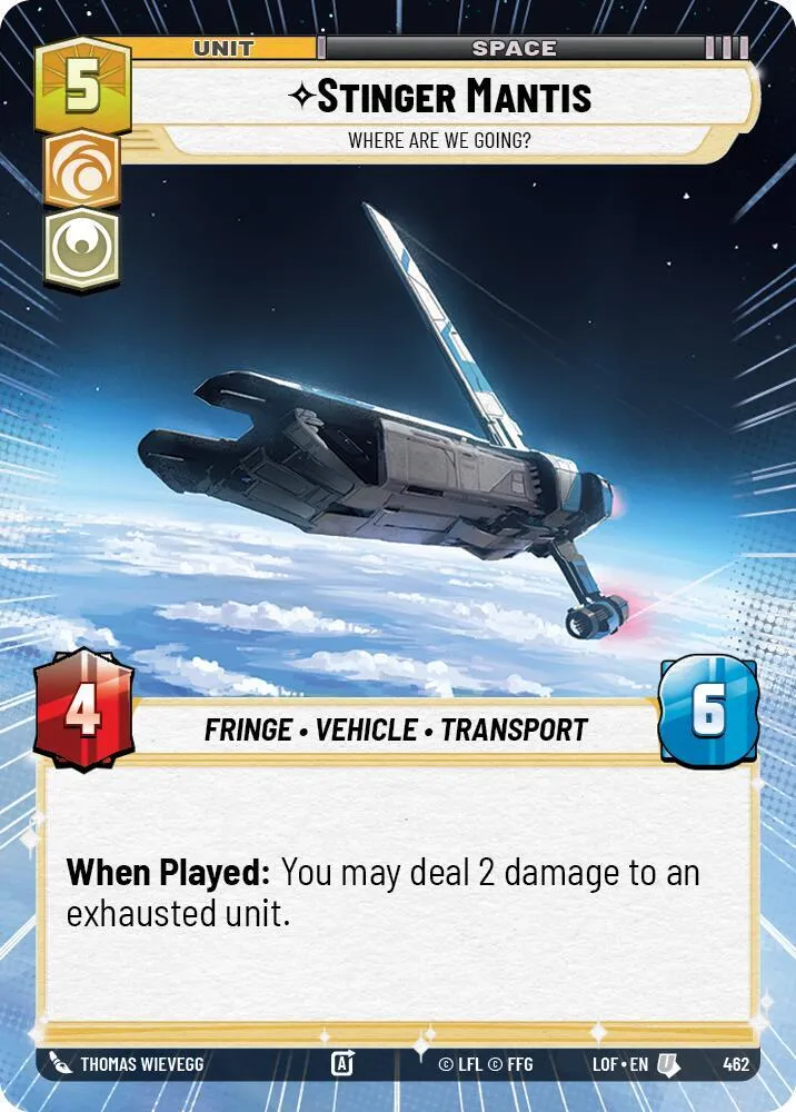 Stinger Mantis - Where Are We Going? — Legends of the Force — Star Wars: Unlimited