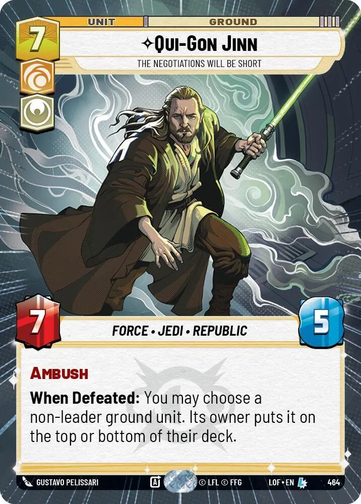 Qui-Gon Jinn - The Negotiations Will Be Short — Legends of the Force — Star Wars: Unlimited
