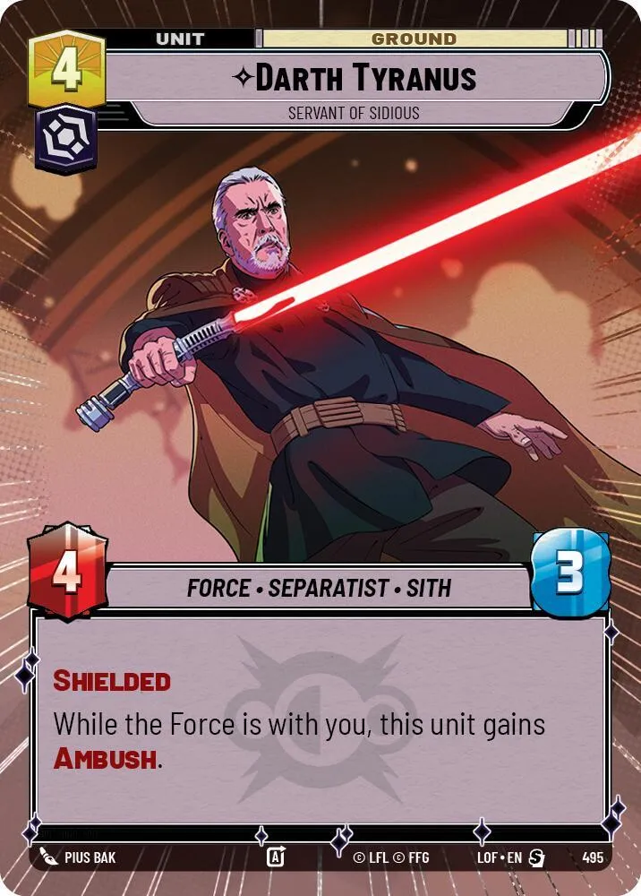 Darth Tyranus - Servant of Sidious — Legends of the Force — Star Wars: Unlimited