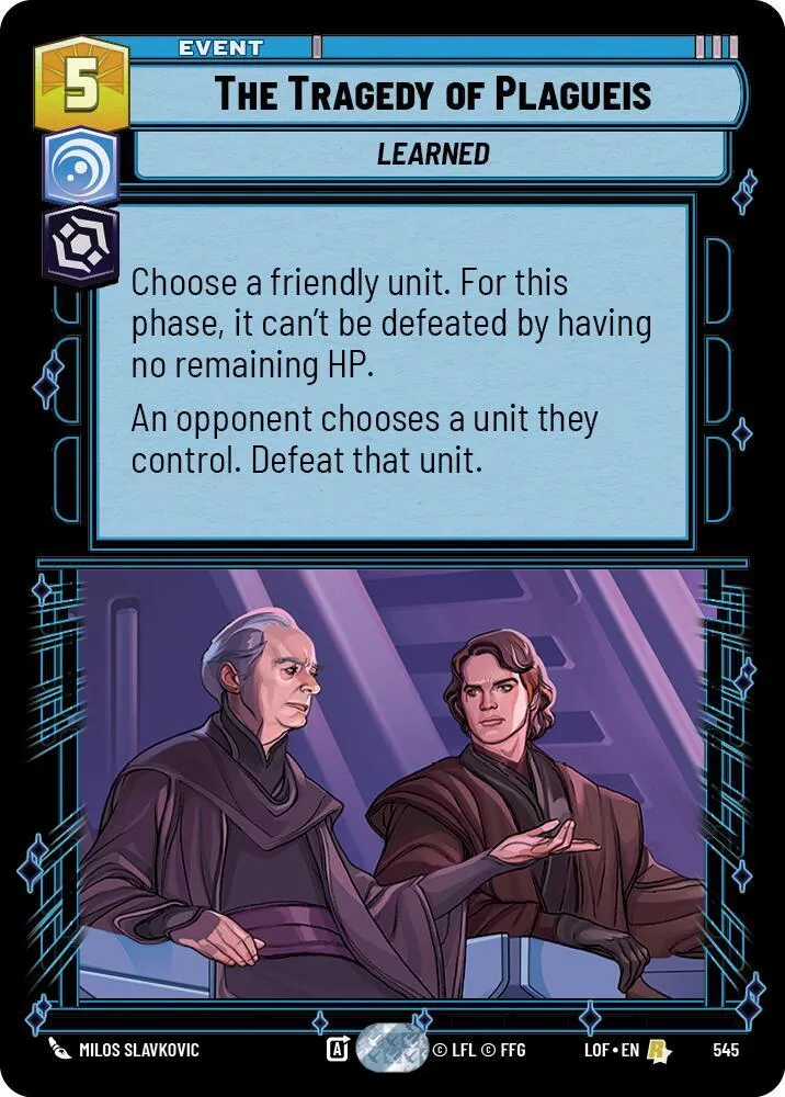 La Tragédie de Plagueis — Legends of the Force — Star Wars: Unlimited